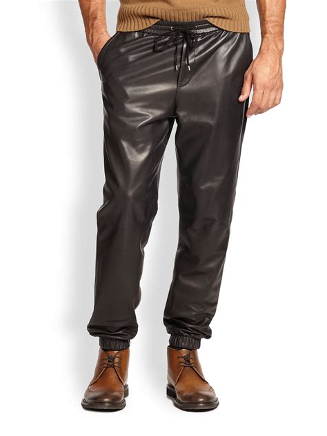 Leather Jogging Pants 